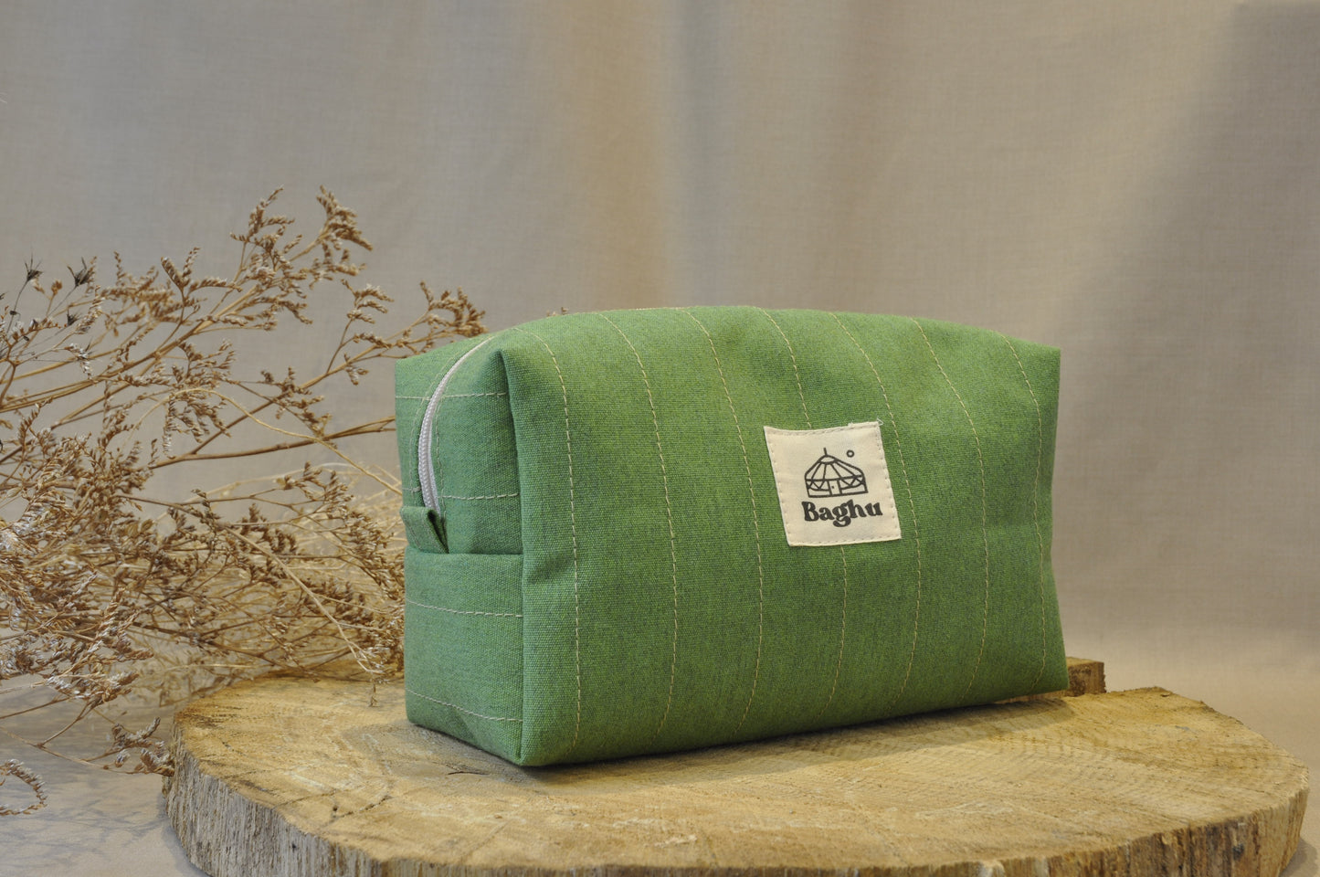 RITUEL - trousse de toilette - Taille S - upcyclé - toile de yourte - fait en Belgique -