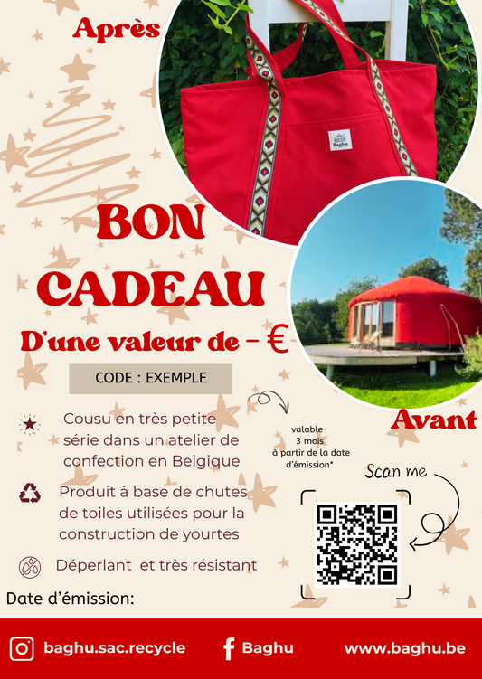 BON CADEAU éthique, local, upcyclé, robuste, déperlant