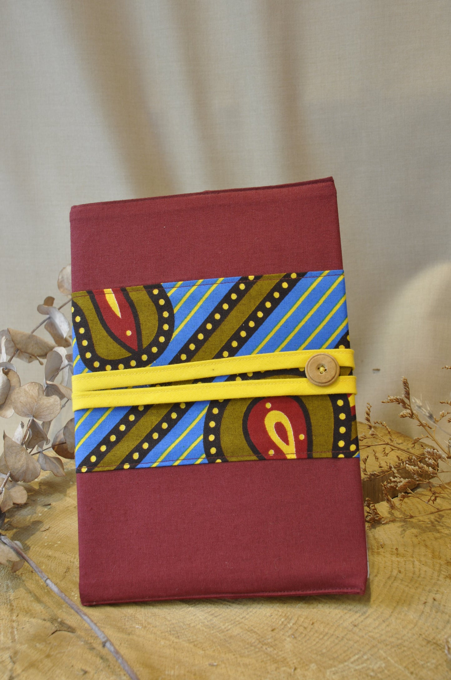 CONFIDENCE - couvre carnet A5 - wax upcyclé - fait en Belgique - ethnique - écrire, rêver et se confier