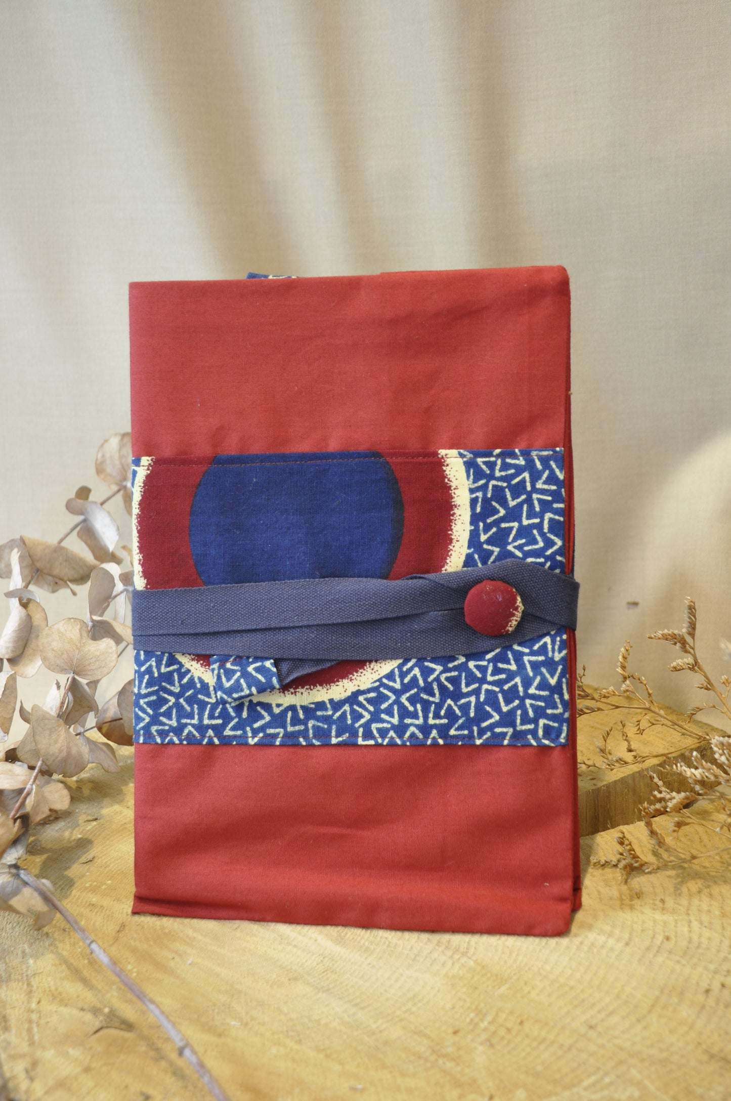 CONFIDENCE - couvre carnet A5 - wax upcyclé - fait en Belgique - ethnique - écrire, rêver et se confier