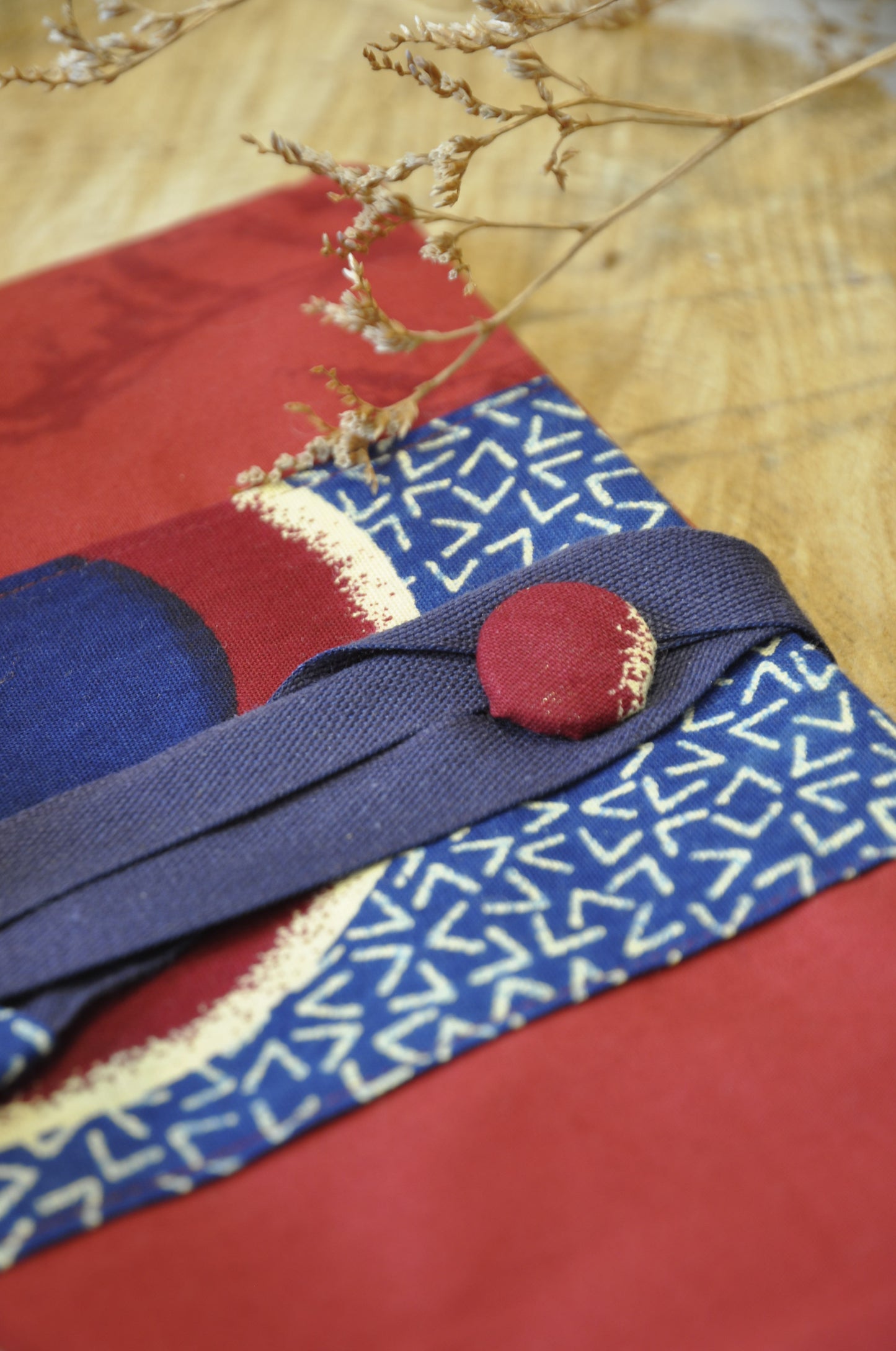 CONFIDENCE - couvre carnet A5 - wax upcyclé - fait en Belgique - ethnique - écrire, rêver et se confier