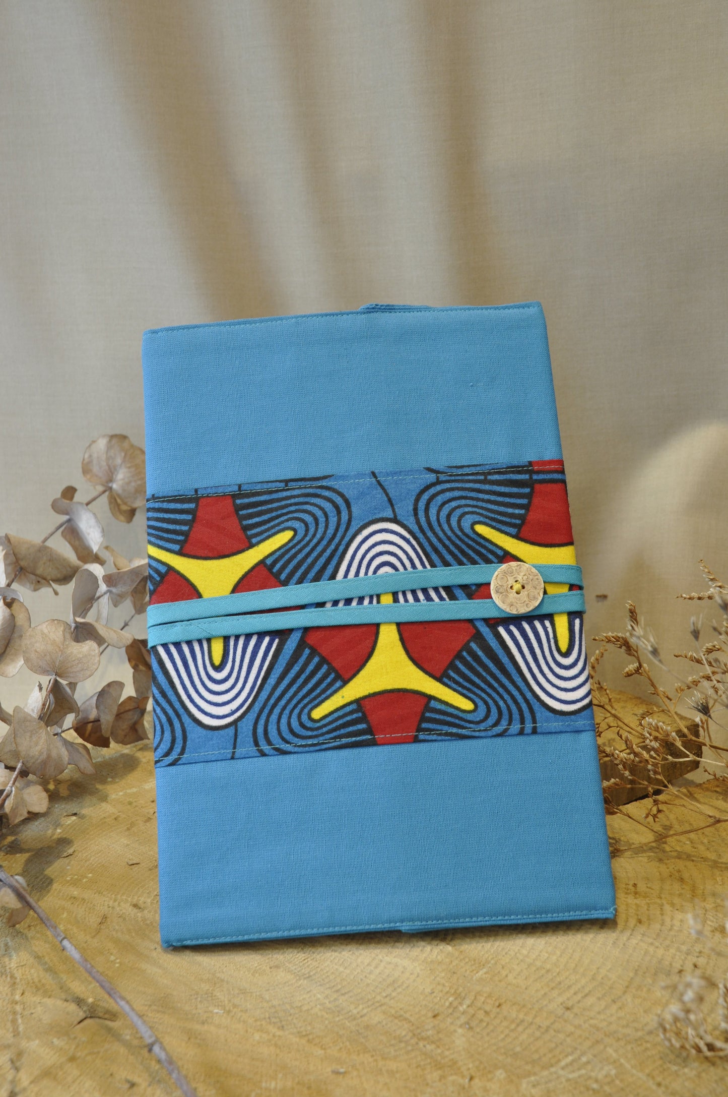 CONFIDENCE - couvre carnet A5 - wax upcyclé - fait en Belgique - ethnique - écrire, rêver et se confier