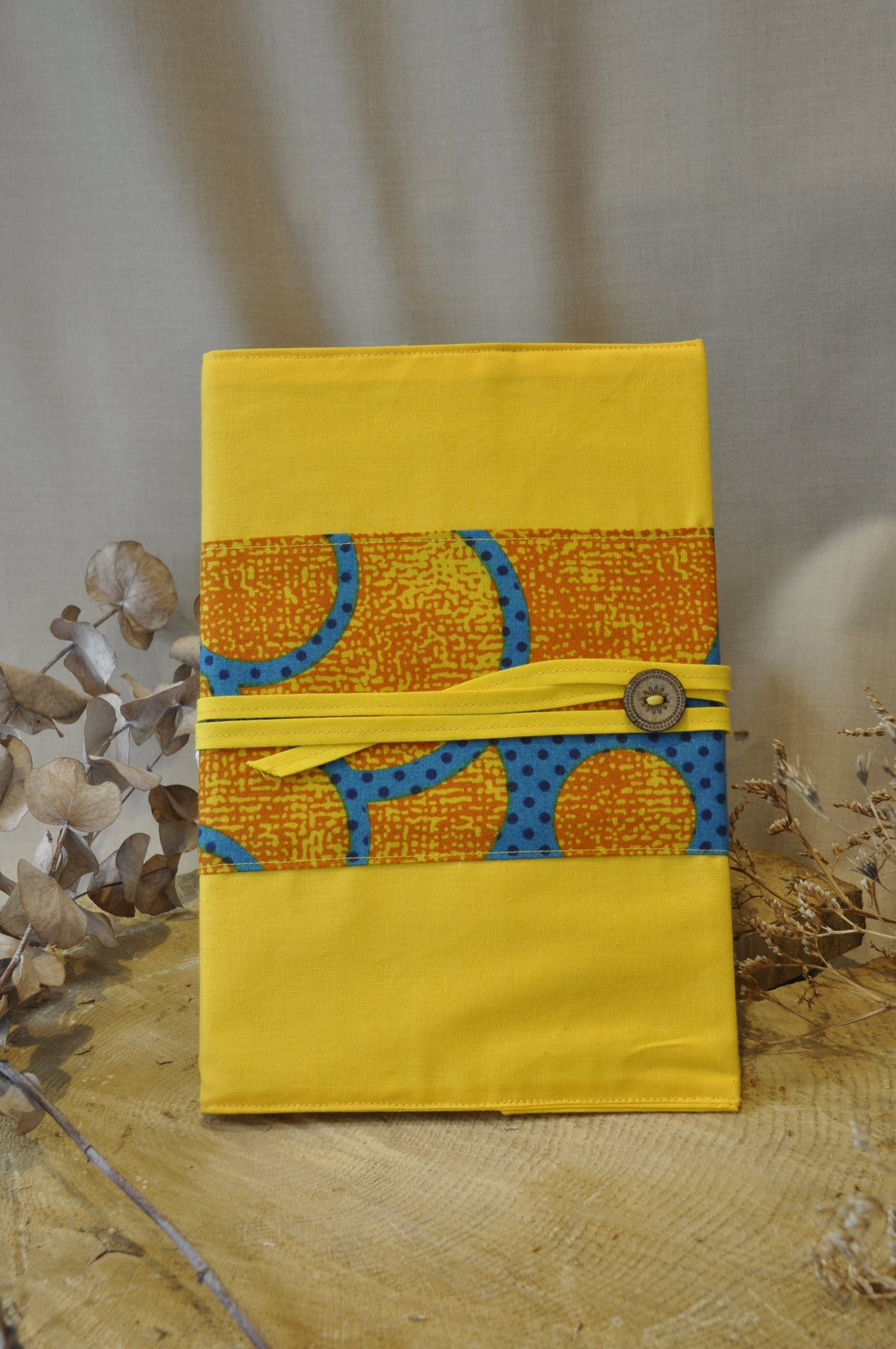 CONFIDENCE - couvre carnet A5 - wax upcyclé - fait en Belgique - ethnique - écrire, rêver et se confier