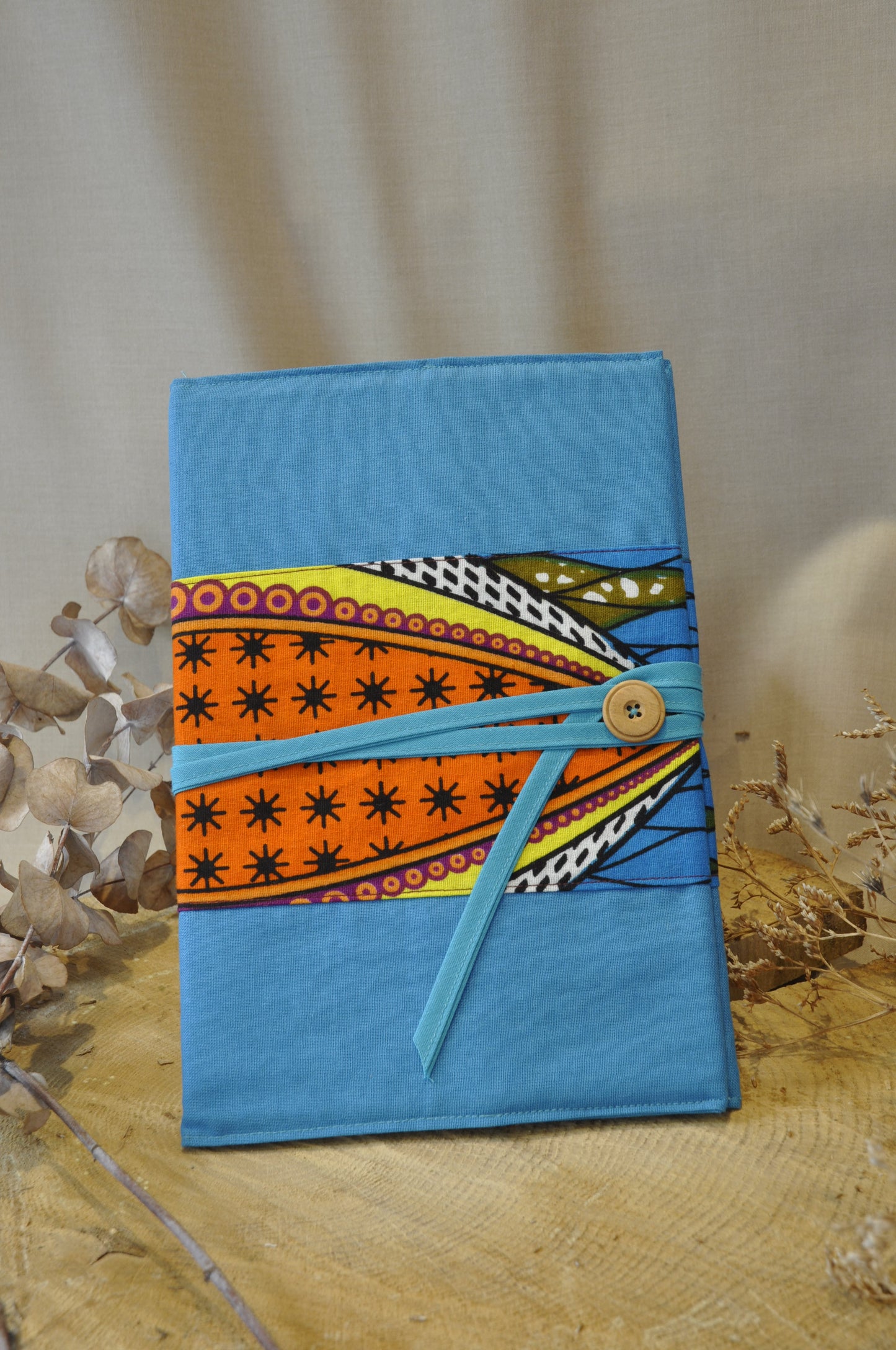 CONFIDENCE - couvre carnet A5 - wax upcyclé - fait en Belgique - ethnique - écrire, rêver et se confier