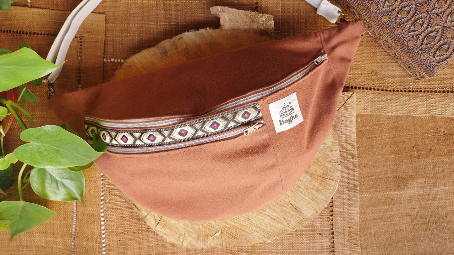 NOMADE - le sac banane XXL - Baghu - Sac artisanal belge Ethnique (Copie)