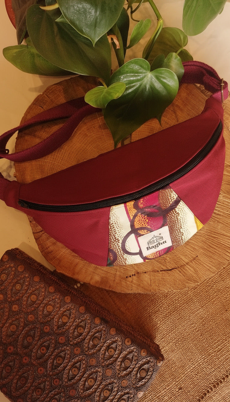 MINI NOMADE - petit sac banane S - Baghu - Sac artisanal belge - Ethnique - upcyclé - durable