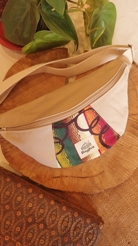 MINI NOMADE - petit sac banane S - Baghu - Sac artisanal belge - Ethnique - upcyclé - durable