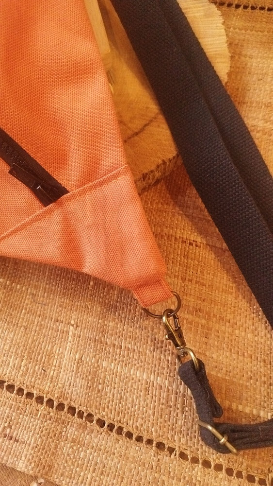 NOMADE - le sac banane XXL - Baghu - Sac artisanal belge Ethnique - orange