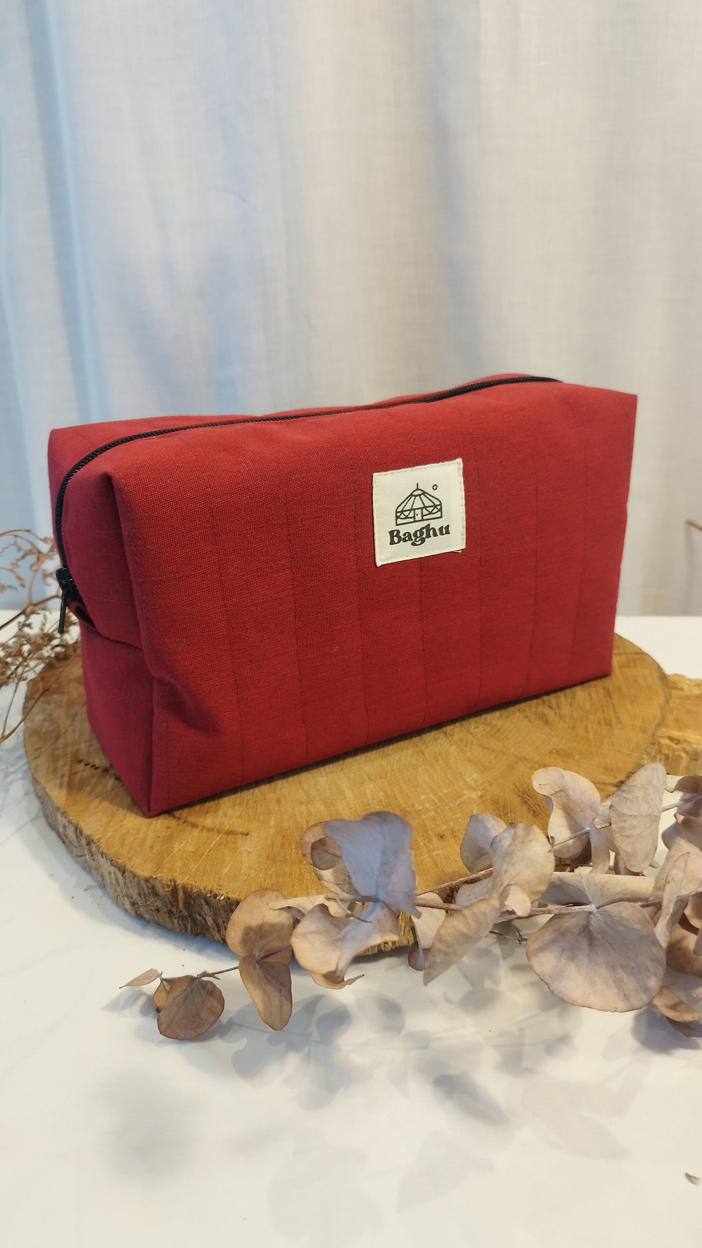 ESCAPADE - trousse de toilette - Taille M - upcyclé - toile de yourte - fait en Belgique