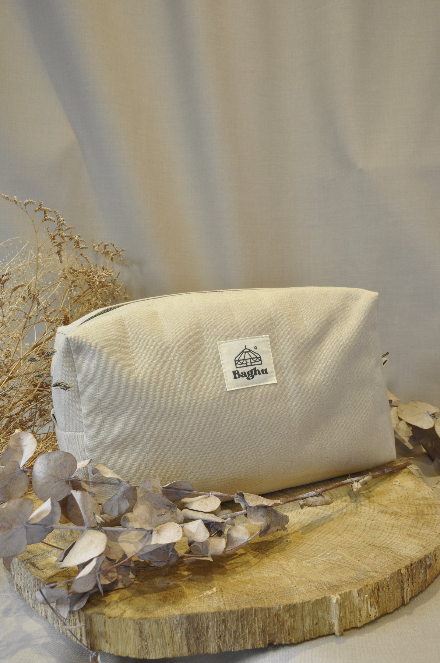 RITUEL - trousse de toilette - Taille S - upcyclé - toile de yourte - fait en Belgique -