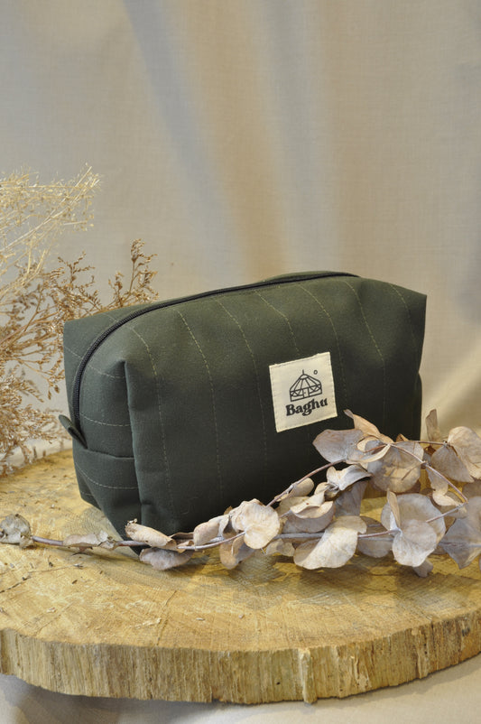 RITUEL - trousse de toilette - Taille S - upcyclé - toile de yourte - fait en Belgique -