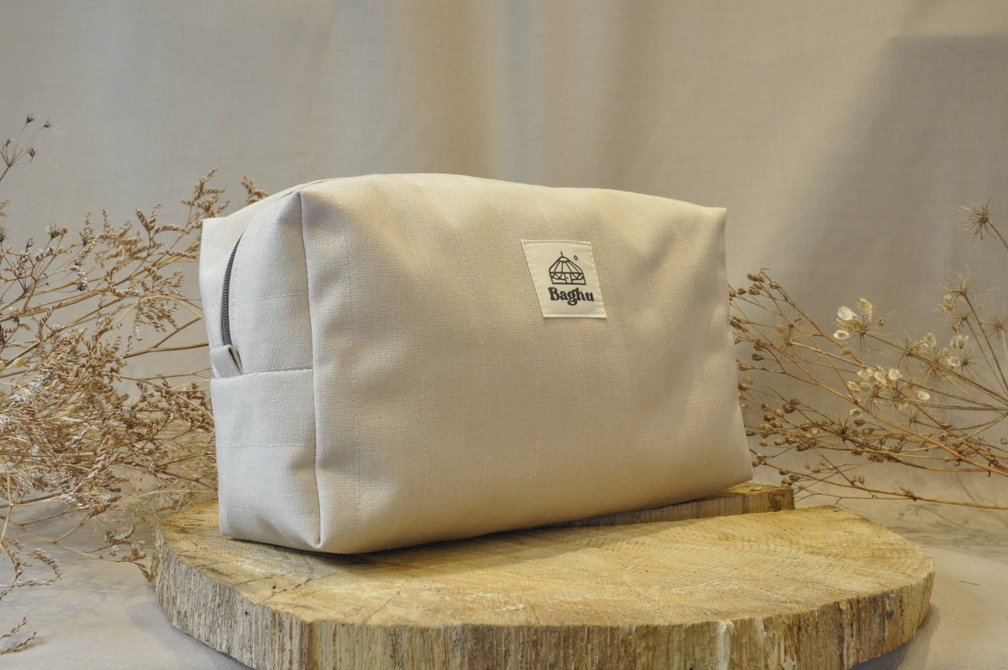 RITUEL - trousse de toilette - Taille S - upcyclé - toile de yourte - fait en Belgique -