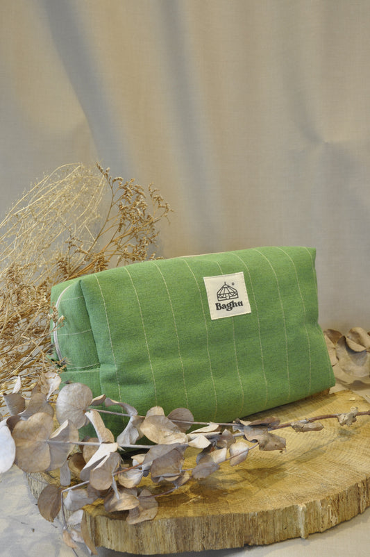 RITUEL - trousse de toilette - Taille S - upcyclé - toile de yourte - fait en Belgique -