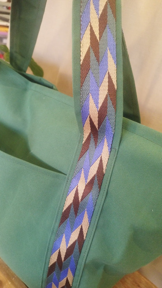 L'ECHAPEE - Sac cabas - Baghu - Sac artisanal belge - ethnique - recyclé - avec tirette principale