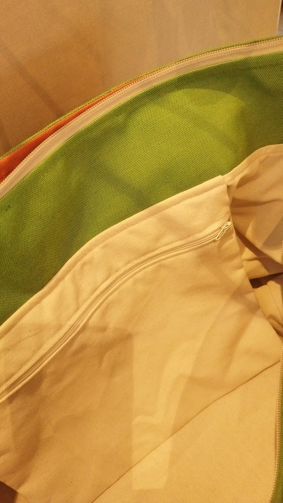 L'ECHAPEE - Sac cabas - Baghu - Sac artisanal belge - ethnique - recyclé - avec tirette principale