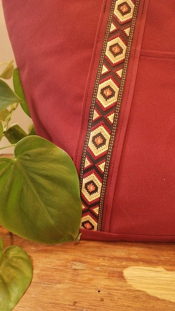 L'ECHAPEE - Sac cabas - Baghu - Sac artisanal belge -  ethnique - recyclé - upcyclé - sans tirette