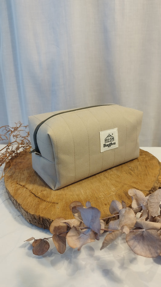 RITUEL - trousse de toilette - Taille S - upcyclé - toile de yourte - fait en Belgique -