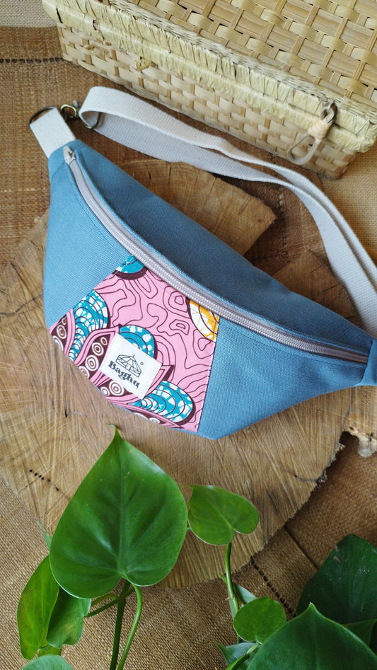 MINI NOMADE - petit sac banane S - Baghu - Sac artisanal belge - Ethnique - upcyclé - durable -