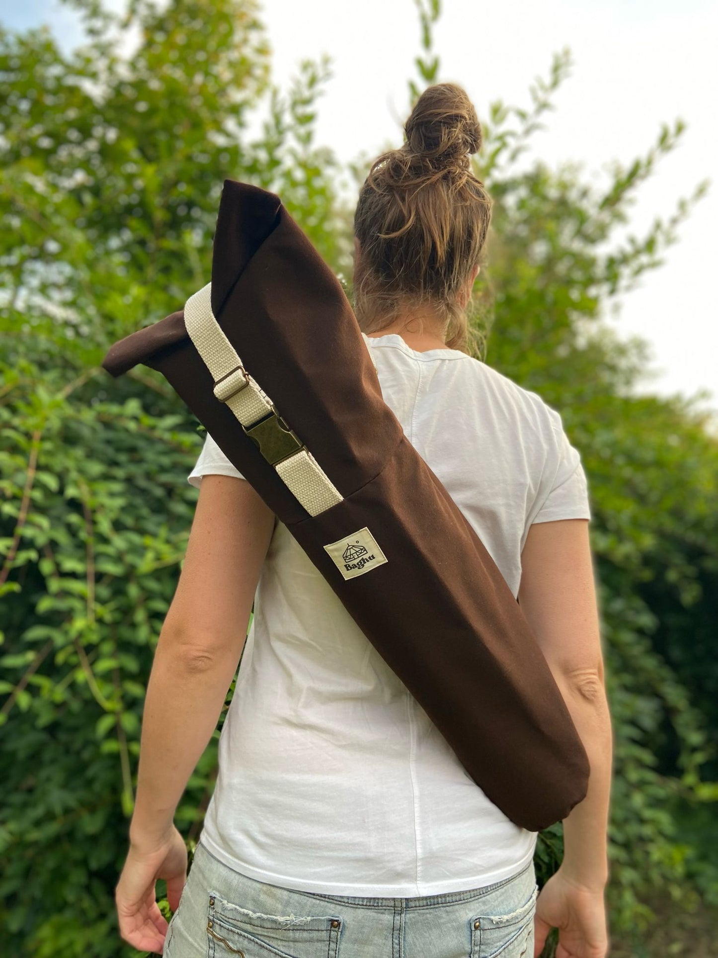 ASANA - sac pour matelas de yoga - Baghu - Sac artisanal belge  - recyclé - housse
