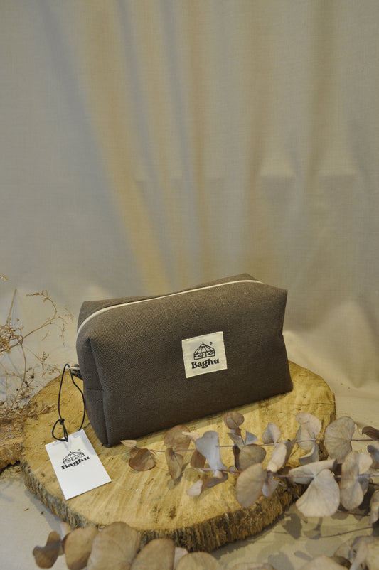 RITUEL - trousse de toilette - Taille S - upcyclé - toile de yourte - fait en Belgique -